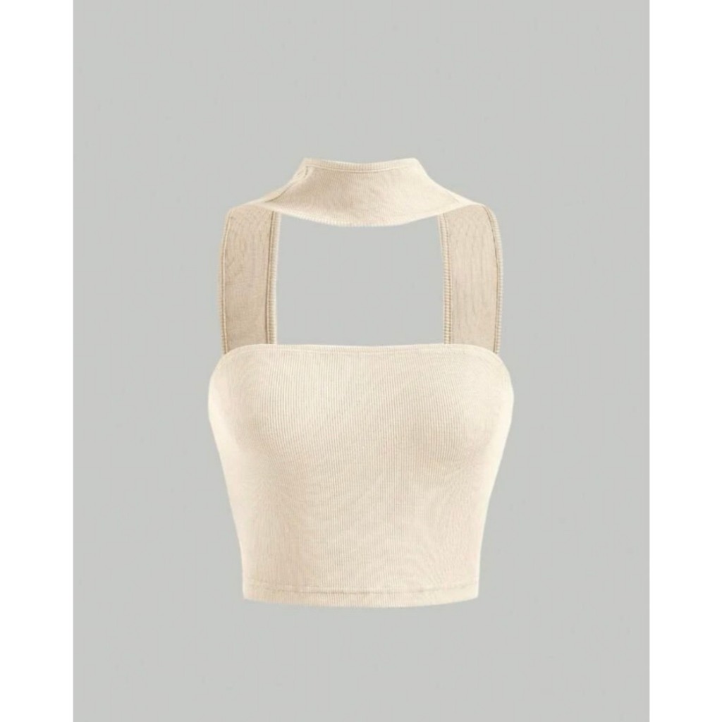 BELLA TOP - Y2K personality strap crop TOP