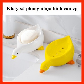 Khay xà phòng nhựa hình con vịt và Khay Đựng Xà Phòng Hình Lá Sen Chân Hít