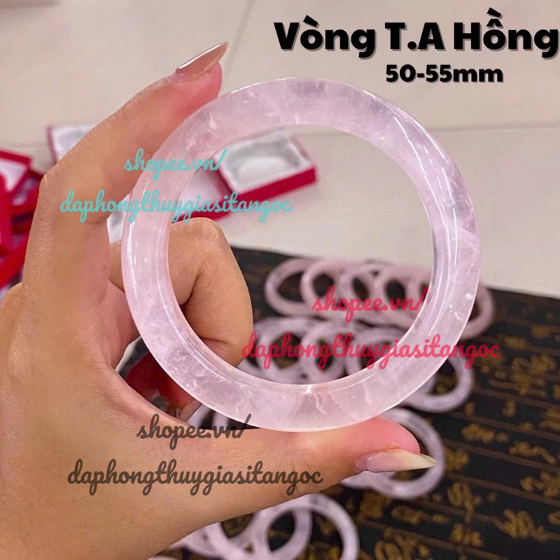 สร้อยข้อมือกุ้ยช่ายสีชมพู ขนาด 52-58mm sdep vip 5A