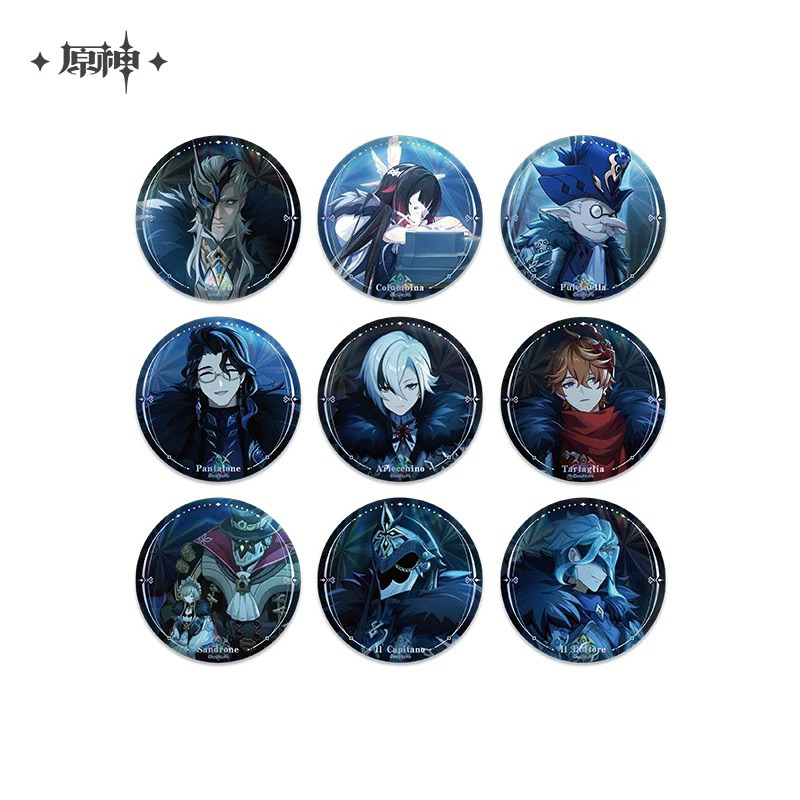 [Arriving] Fatui Childe/Arlechino/Dottore/Pantalone Official Genshin Impact Passive badge/badge