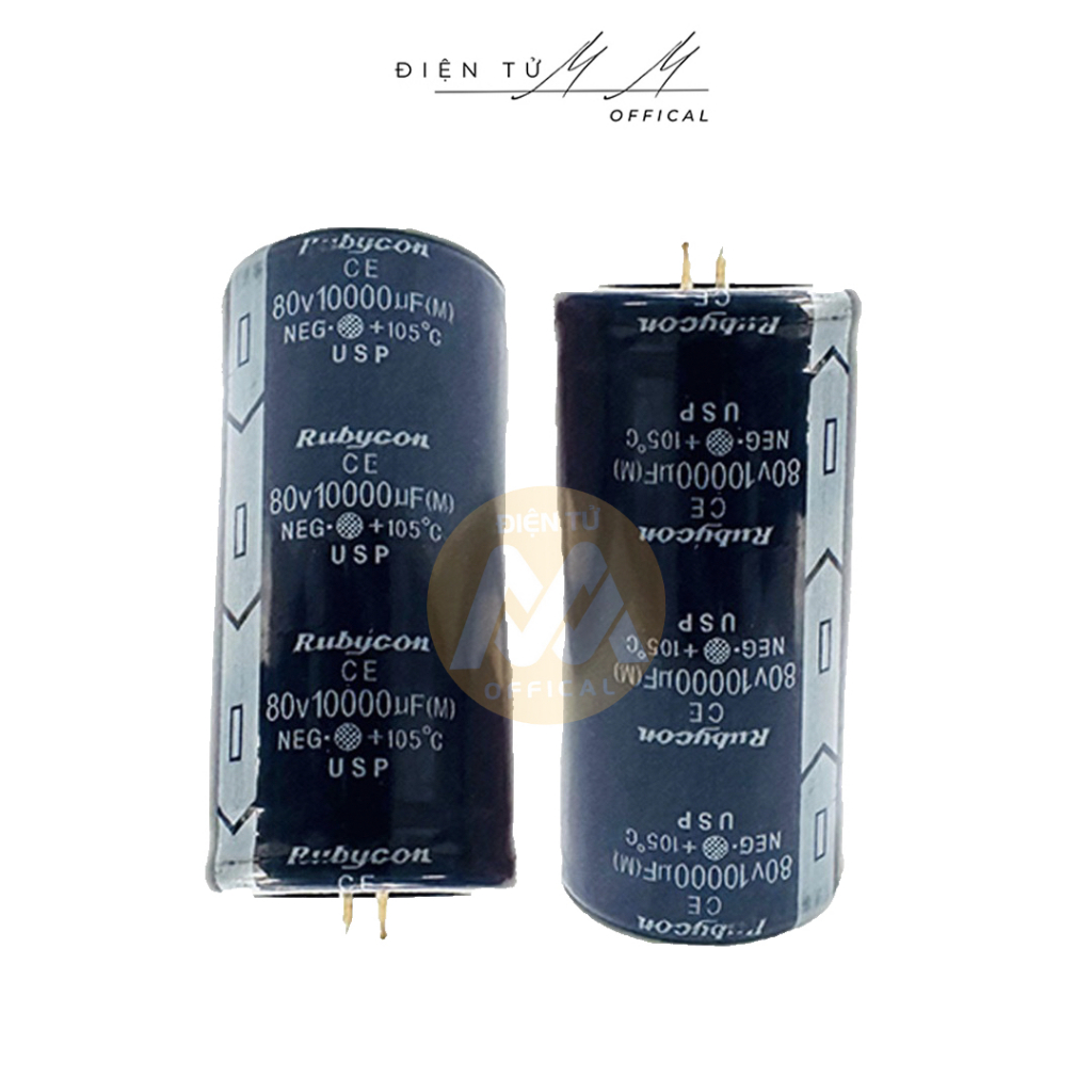 เครื่องขยายเสียงตัวเก็บประจุกรองไฟ 10000UF/80V (Rubycon)