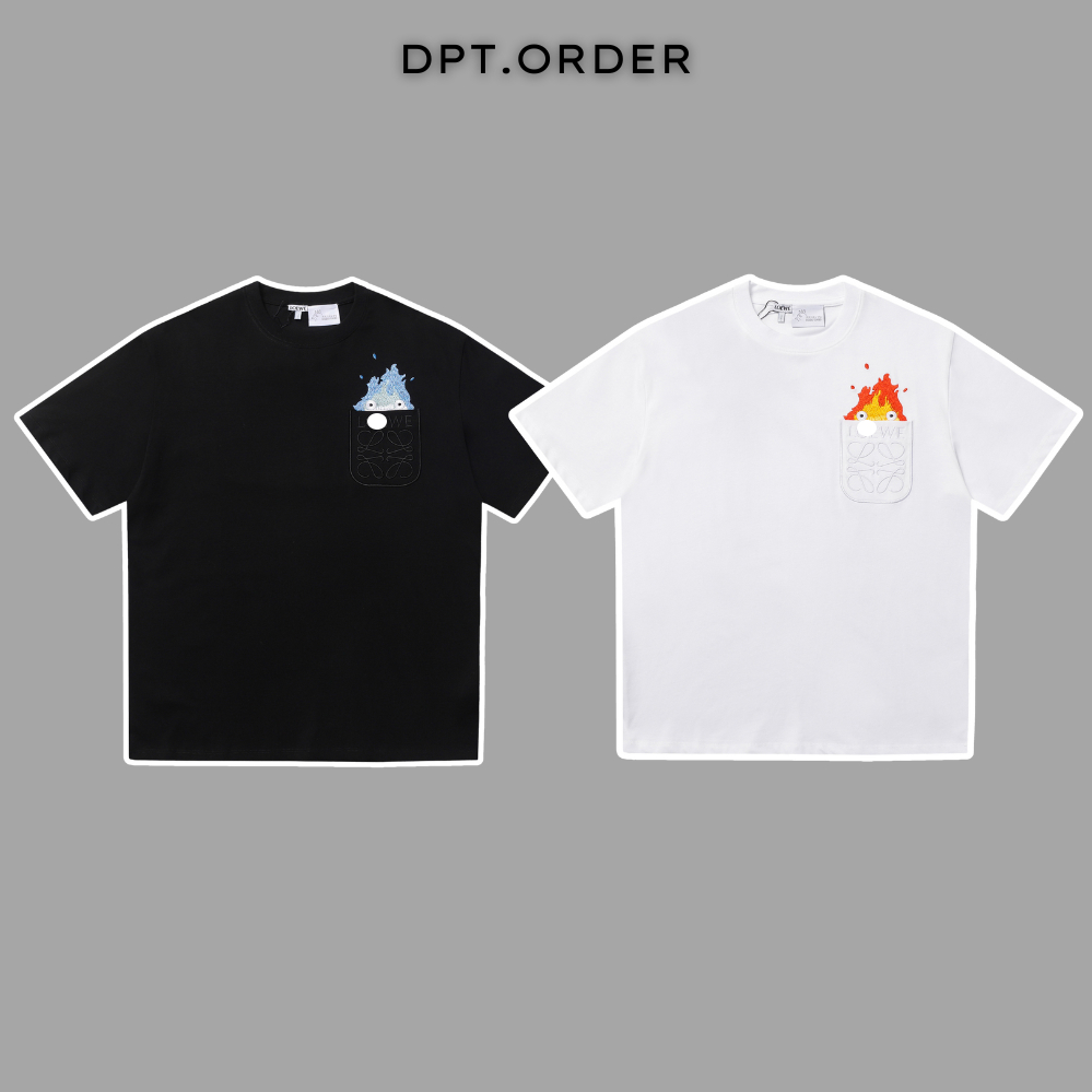 (คุณภาพดีที่สุด) เสื้อยืดปักโลโก้ LoeWe