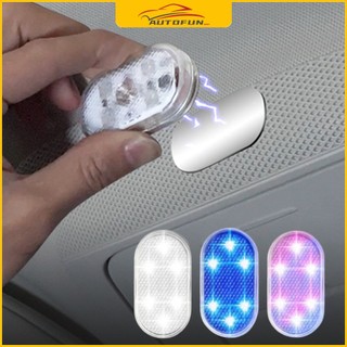 Đèn Led 6 Bóng Độ Sáng Cao Sạc USB Gắn Bên Trong Xe Hơi Tiện Dụng mini Cảm Ứng Gắn