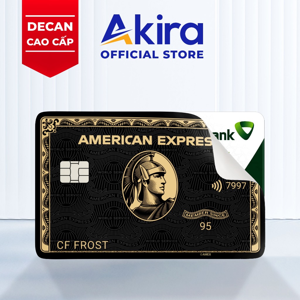 ตราอากิระ | การ์ดธนาคารที่ทรงพลังที่สุดในโลก Skin American Express - สติ๊กเกอร์การ์ด ATM
