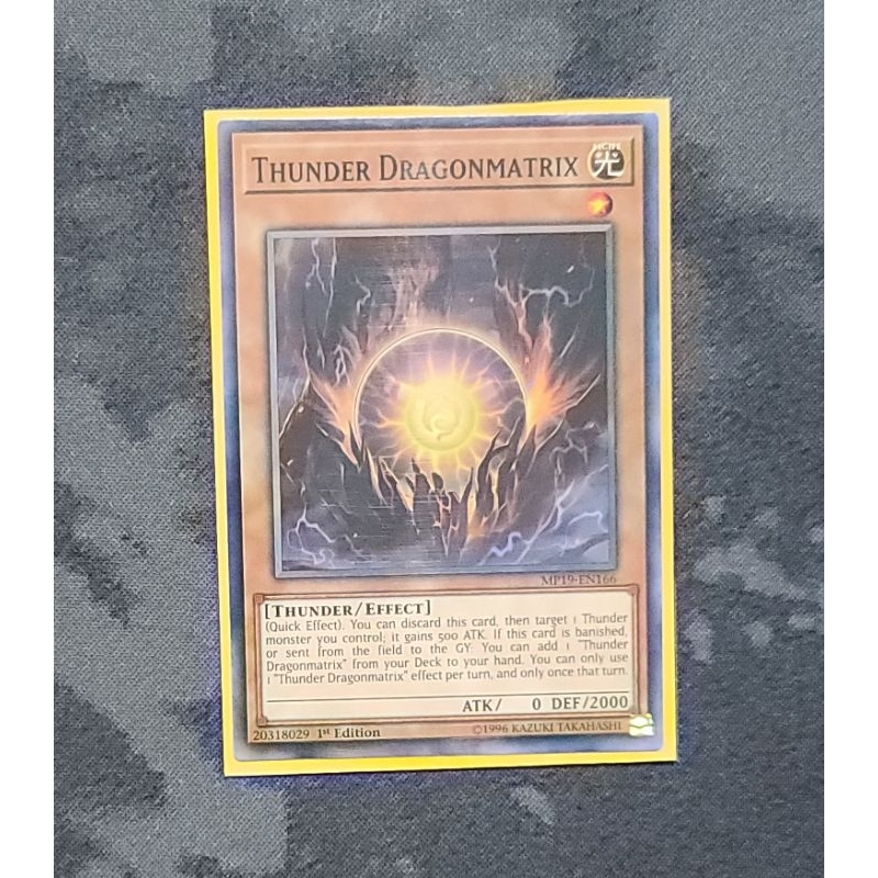 การ์ด Yu-Gi-Oh - Thunder Dragonmatrix-MP19-EN166- Konami ของแท้