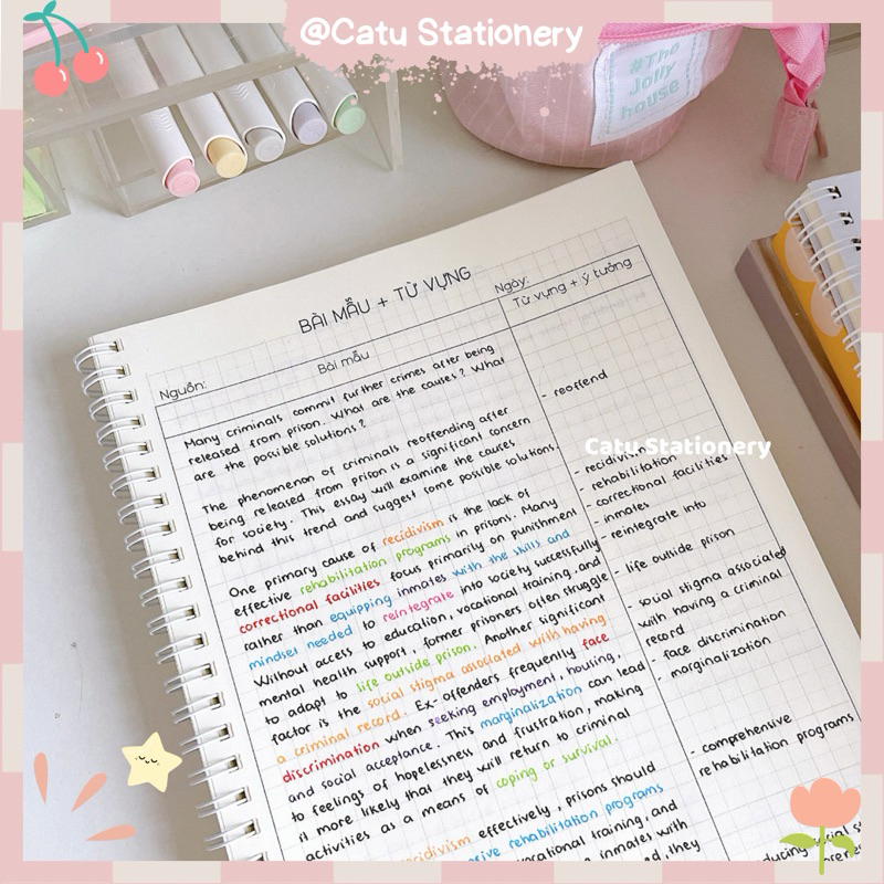 (B5) สมุดเขียน IELTS พร้อมที่เขียนคําศัพท์และความคิด I1