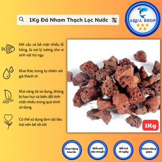 1kg Đá Nham Thạch Lọc Nước  Lọc Nước Và Có Thể Tái Sử Dụng (1kg Cỡ Chân Cái, Tay Út)