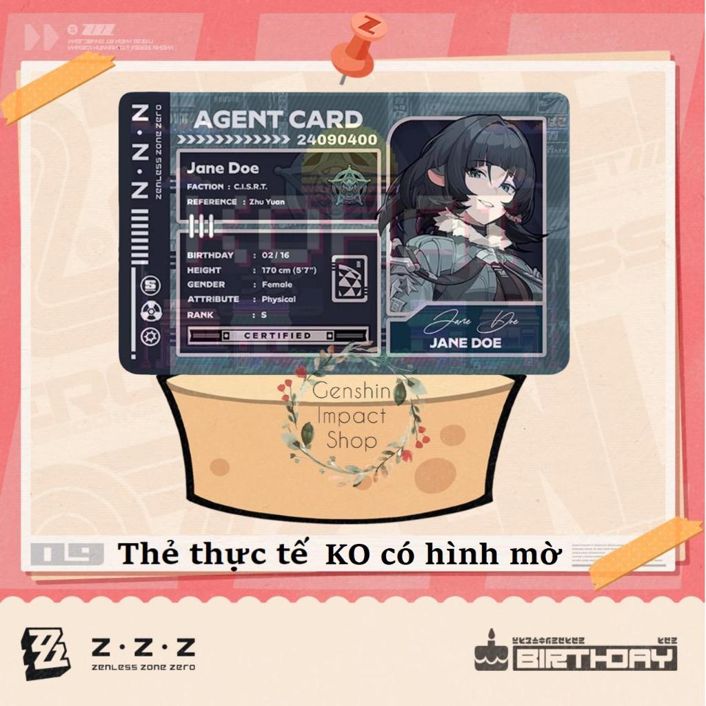 รูปถ่าย ID การ์ดตัวละคร Zenless Zone Zero