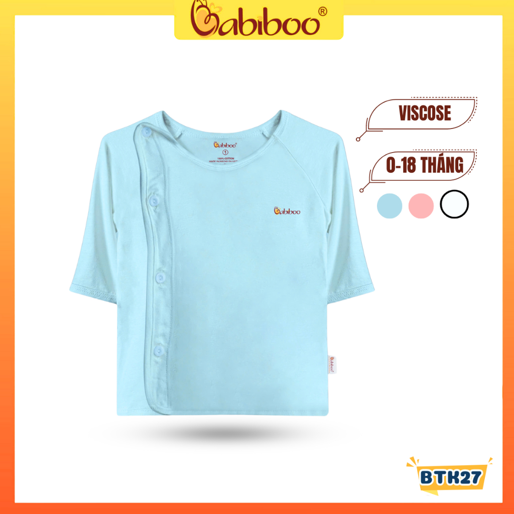 เสื้อเชิ้ตแขนยาวทารกแรกเกิด BABOO คอปกหมอ เสื้อทารกแรกเกิด ผ้าวิสคอสนุ่มเท่ BTK27