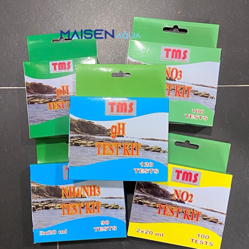 TMS GH, NO3, NO3, NH4NH3, PH, PO4, FE ชุดทดสอบน้ํา - สําหรับกุ้งตู้ปลา