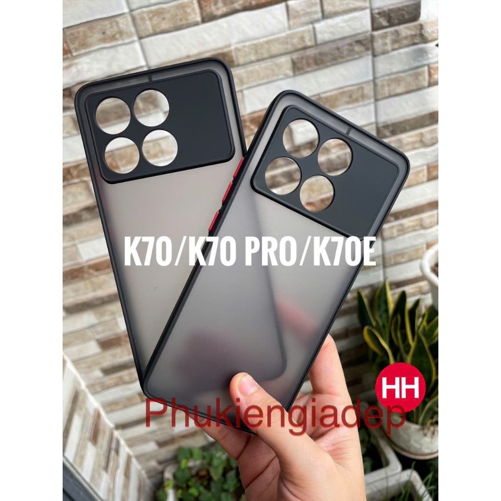 Xiaomi Redmi K70, K70 Pro, K70E, K70 Ultra hard matte case ป้องกันกล้องกระแทกและกระแทก (สีดํา)
