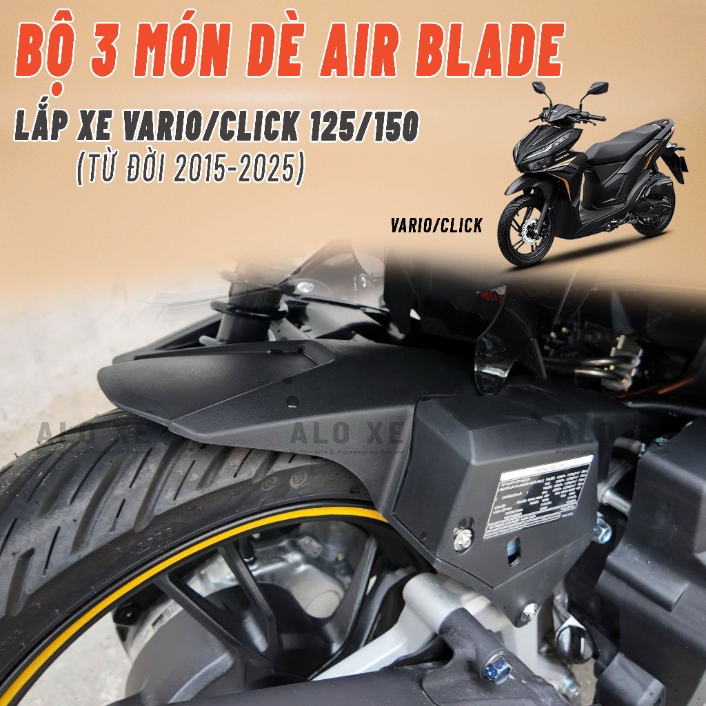 ชุดการ์ด Air Blade 3 ชิ้นสําหรับ Vario/Click 125/150 2015-2025