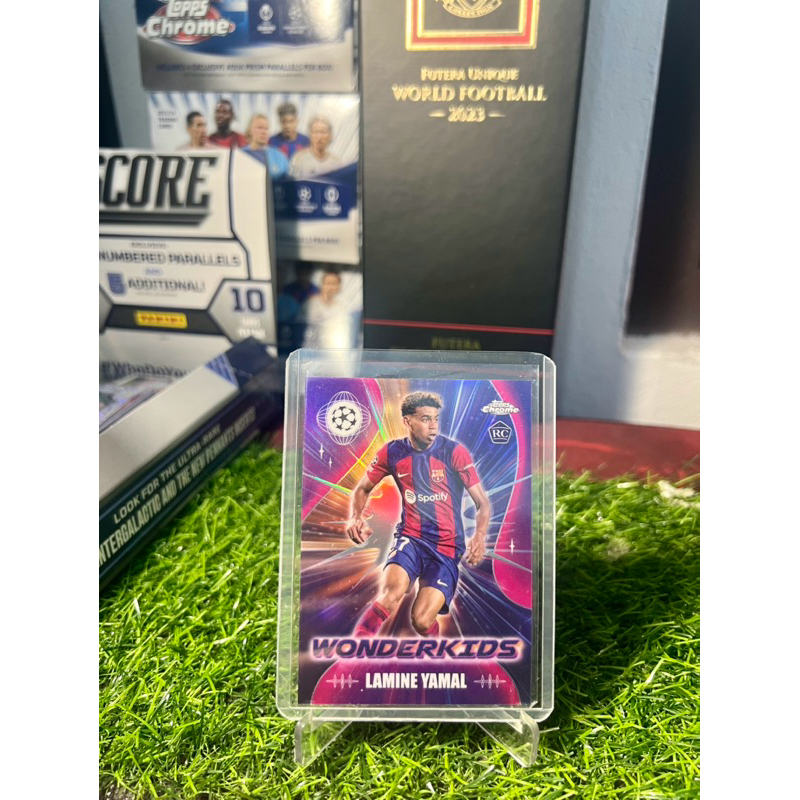 Lamine Yamal Wonderkids Topps Chrome UCL 2023/24 การ์ดฟุตบอล