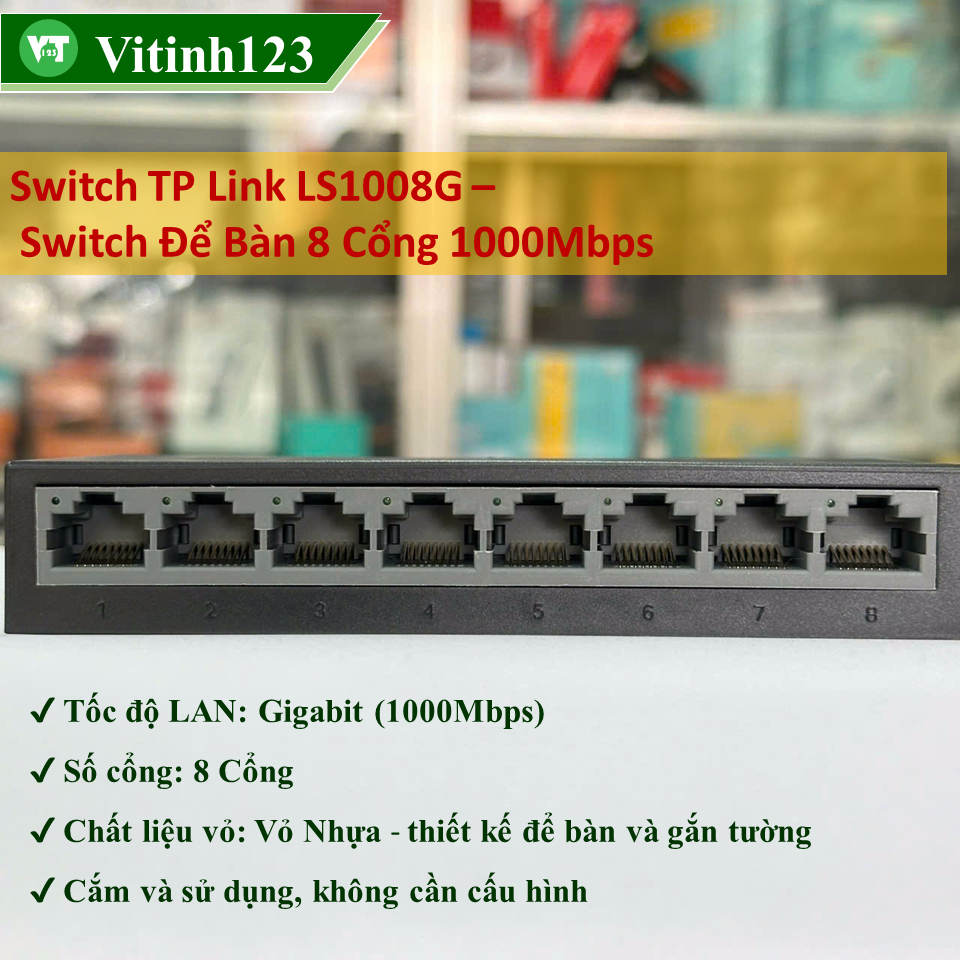 สวิตช์ TPLink LS1008G 8 พอร์ต 1000Mbps, TPLink LS1008 8 พอร์ต 100 Mbps