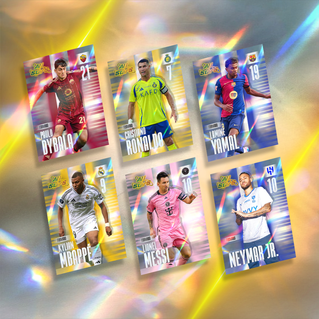 ดาวทั้งหมด 24-25 | การ์ดผู้เล่นฟุตบอล | Messi Ronaldo Neymar Mbappé Modric Suárez Vinicius Gavi Kanté Pedi Yamal Dybala