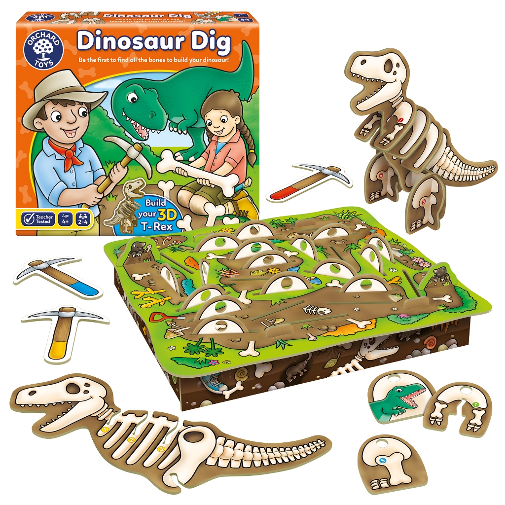 Dinosaur Dig เกมทางปัญญา - Orchard Toys ช่วยให้เด็กพัฒนาทักษะปริศนาและความจํา