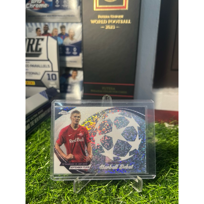 Erling Haaland Starball Topps Chrome UCL 2024 การ์ดฟุตบอล