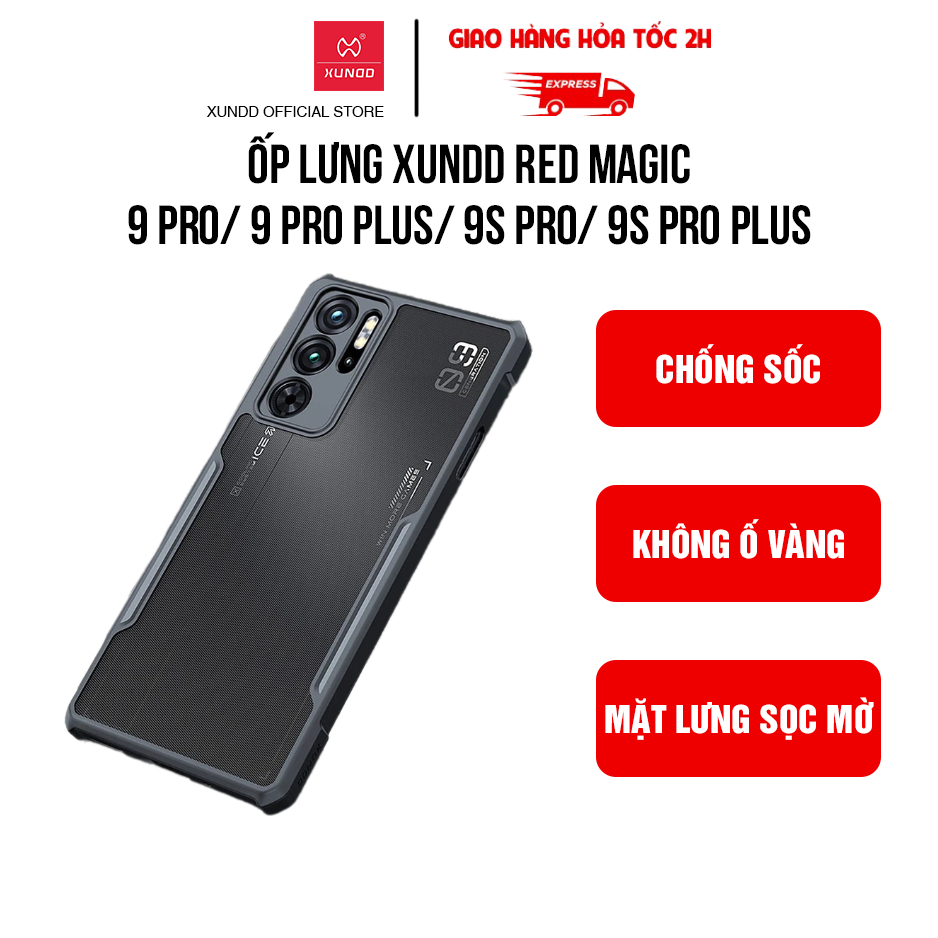 XUNDD เคส Red Magic 9 Pro/ 9 Pro Plus/ 9S Pro/ 9S Pro Plus - ขอบ TPU กันกระแทก ด้านหลังลาย