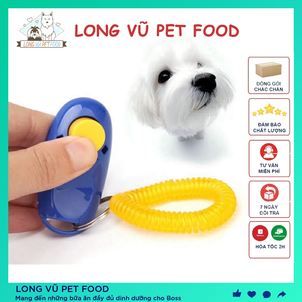 Clicker ฝึกสุนัข นกหวีดฝึกสุนัข - Long Vu Pet Food