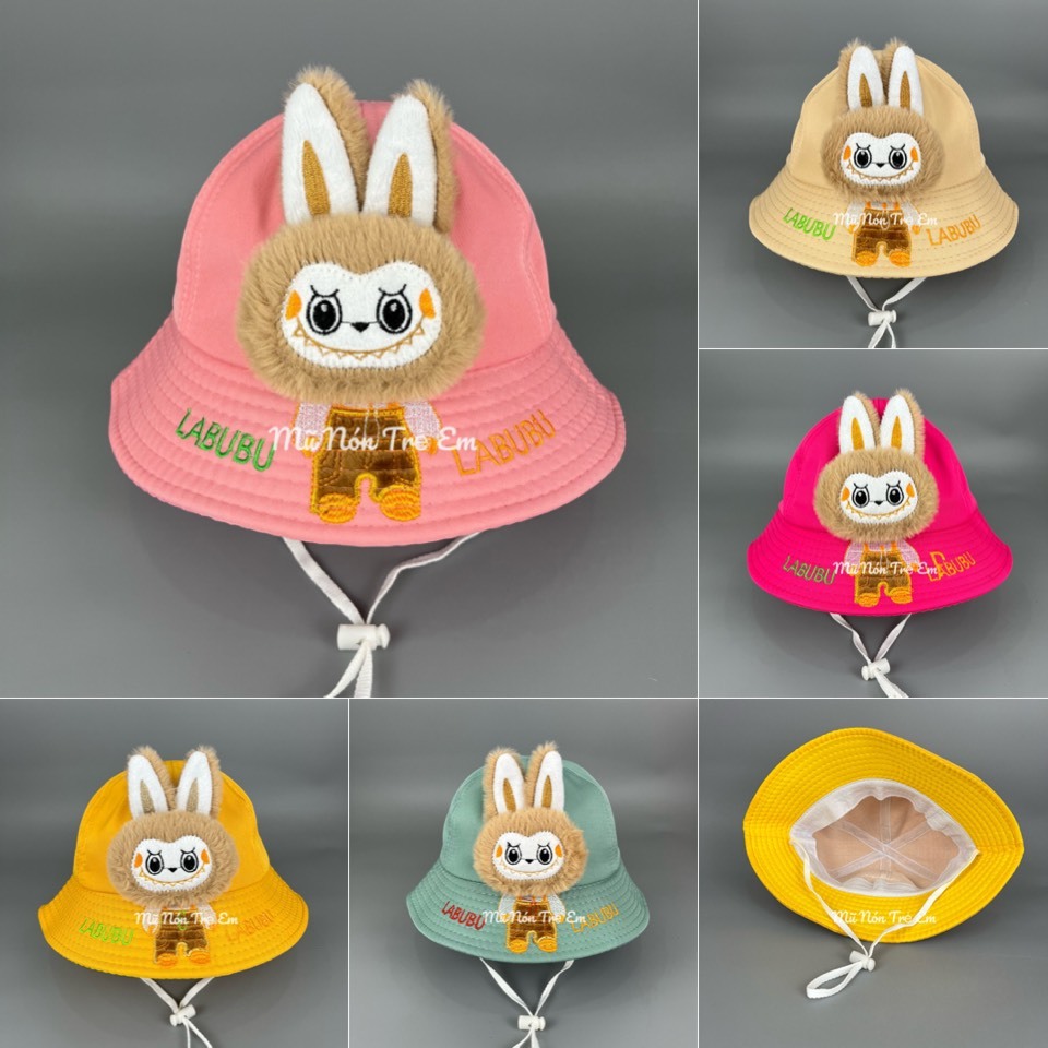 [ 3-6 ปี ] CUTE LABUBU BUCKET HATS FOR GIRLS - LABUBU CHILDRENS BRIM HATS
