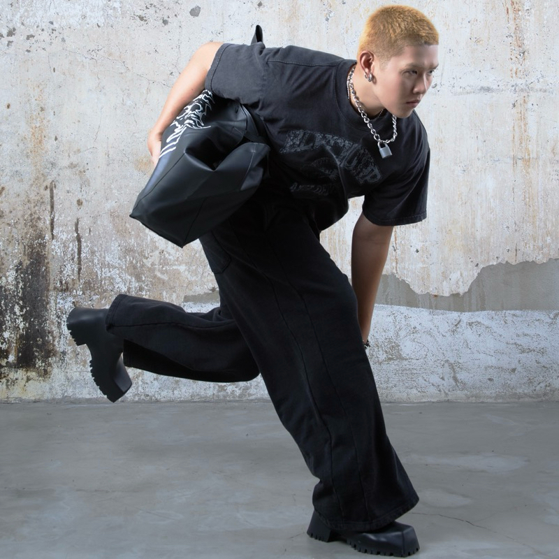 กางเกงสเวตเชิ้ตขากว้าง Blackorp Logo - กางเกงวอร์มสีดํา - ขากว้าง/ Unisex