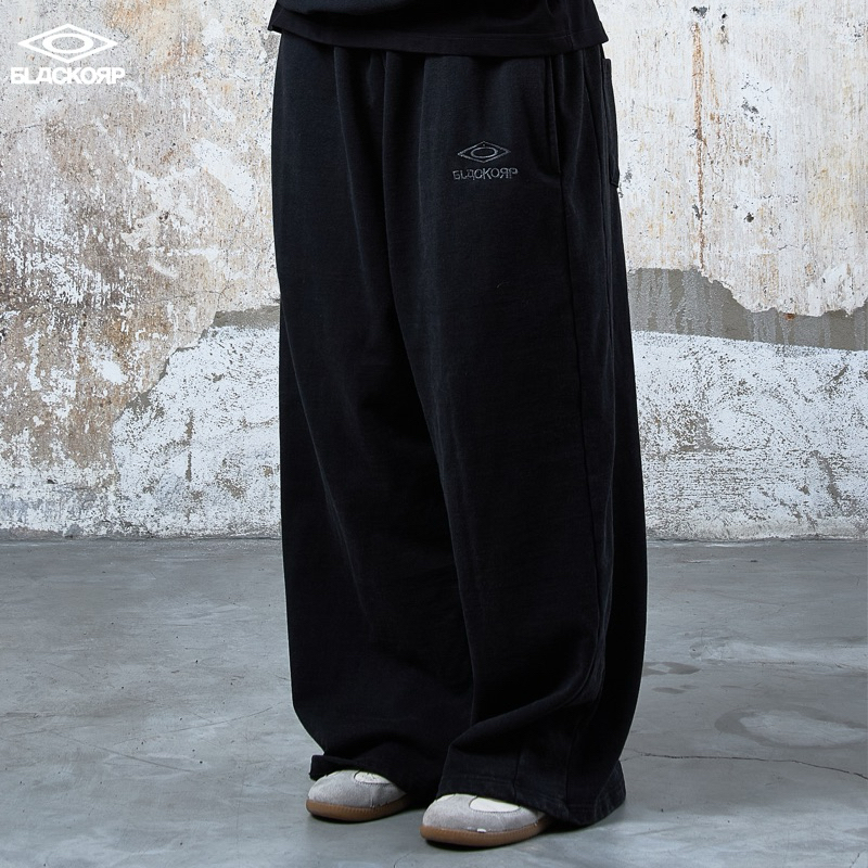 กางเกงสเวตเชิ้ตขากว้าง Blackorp Logo - กางเกงวอร์มสีดํา - ขากว้าง/ Unisex