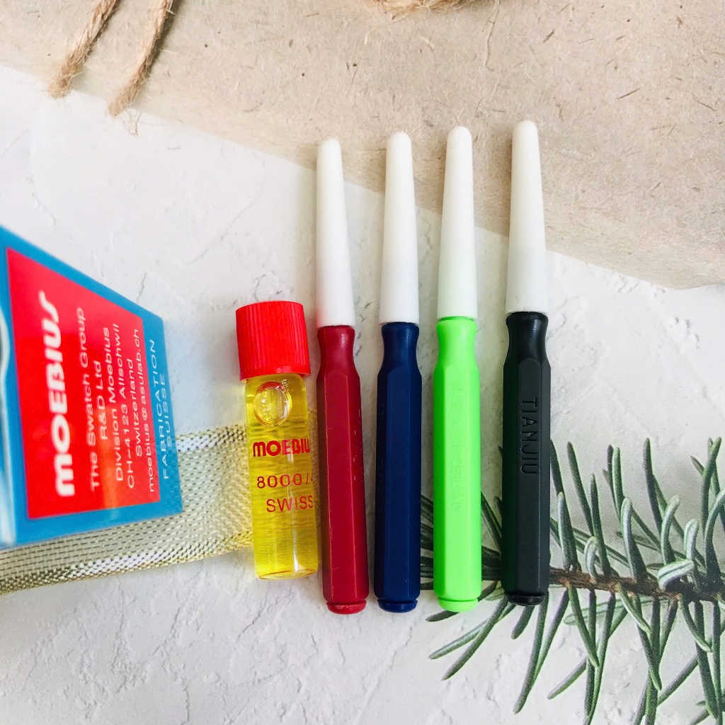 Pen Combo พร้อม Moebius 8000/4 Swiss Oil 2ml สําหรับนาฬิกากลไกอัตโนมัติ