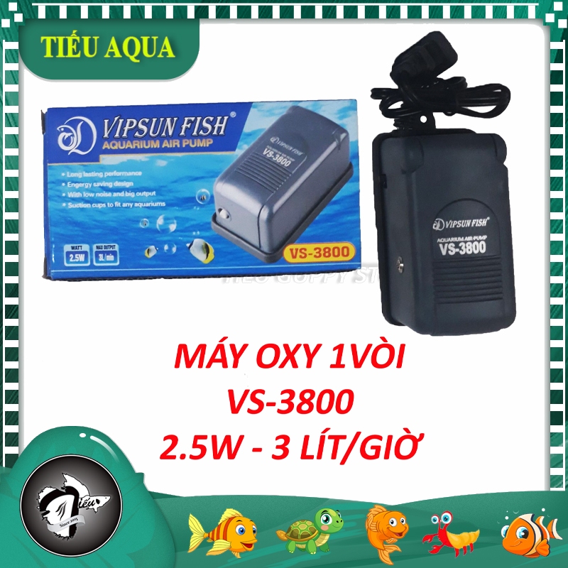 OXY VIPSUN VS-3800 1-Nozzle Oxygen Machine ความจุ 2.5w 3 ลิตร/ชั่วโมง (VS3800)