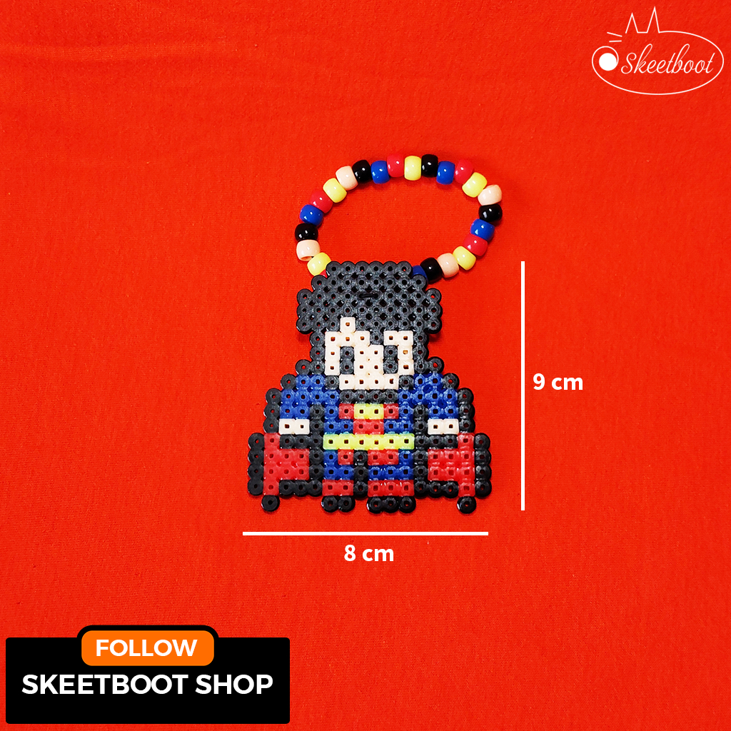 สร้อยข้อมือ Kandi Superman - สร้อยข้อมือซูเปอร์ฮีโร่ perler - rave edm เทศกาลอุปกรณ์เสริม DJ