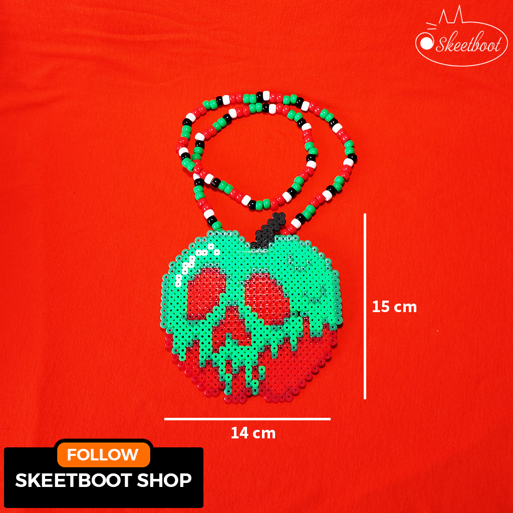 สร้อยคอ Apple candi พร้อม LED LIGHT - สร้อยคอ apple perler - เครื่องประดับเทศกาล edm