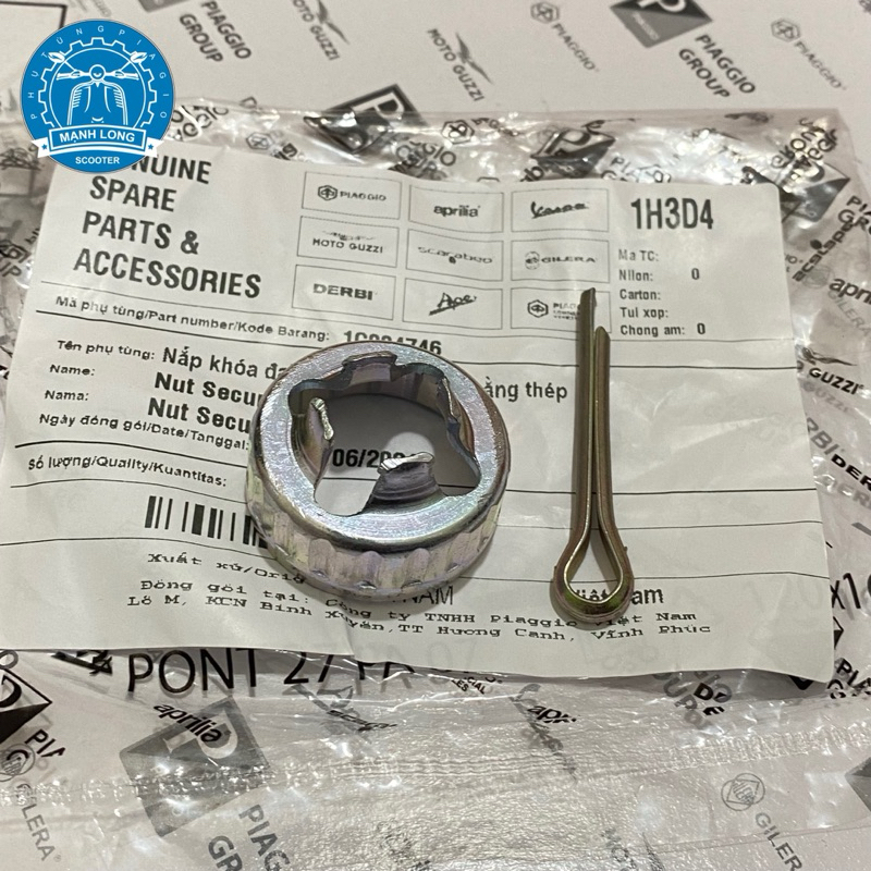 ฝาครอบล้อหลัง+ Piaggio - สลัก Vespa 1C004746 (ของแท้) เหมาะสําหรับรถ piaggio เวสป้า ทุกรุ่น