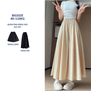 Quần Giả Váy Bigsize 45-110KG Ống Siêu Rộng Dáng Xòe Thanh Lịch Thời Trang