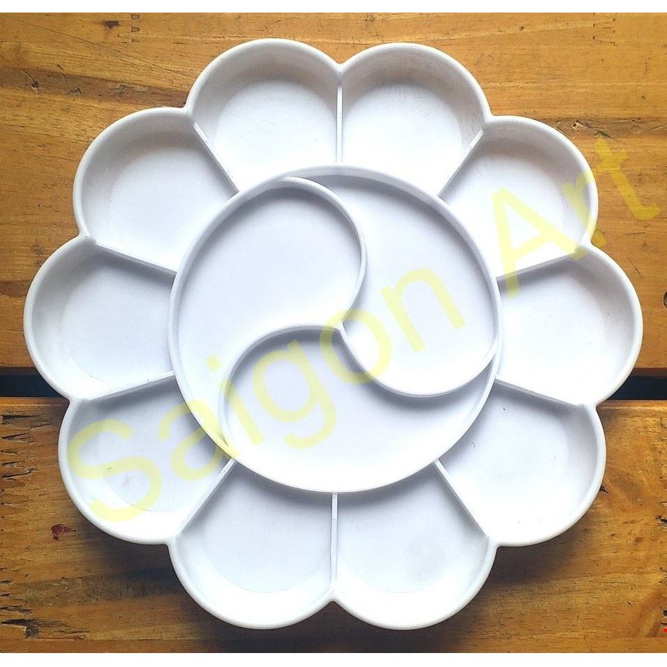 [SGA] จานสีพลาสติกรูปแอปริคอท 10 กลีบ HB-699