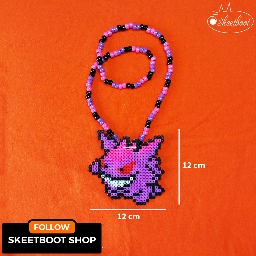 สร้อยคอ Kandi pokemon Gengar - สร้อยคอเกนการ์ - เครื่องประดับเทศกาล edm สวยงามสําหรับ raver