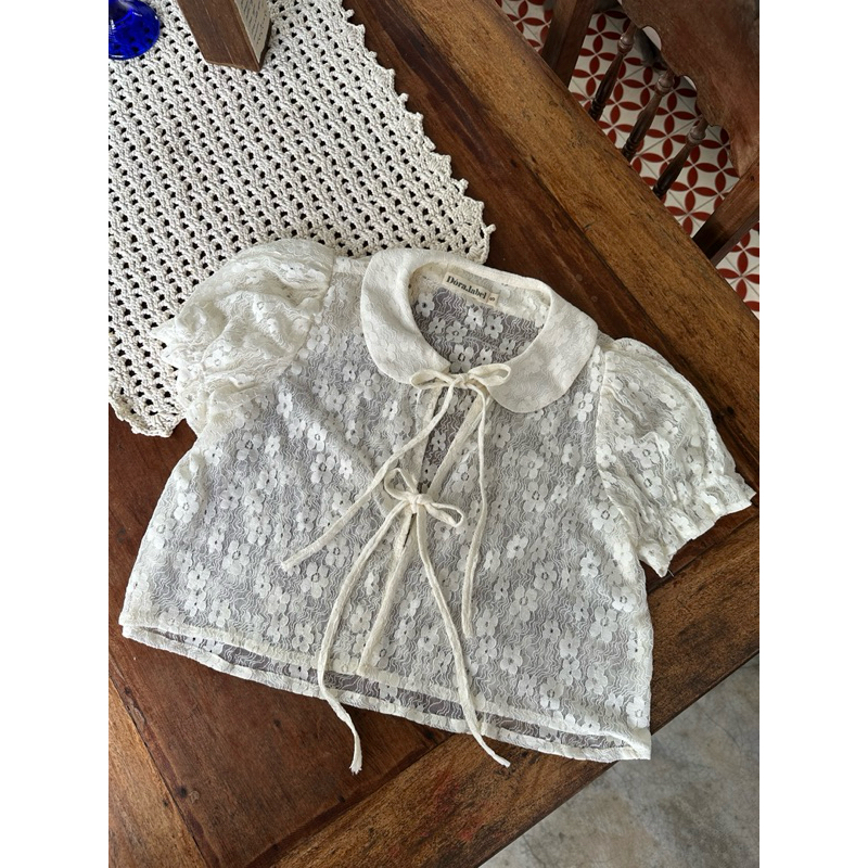 Dóra the label - NO STRAP INCLUDED Mandy top ปกบัวและผูกโบว์