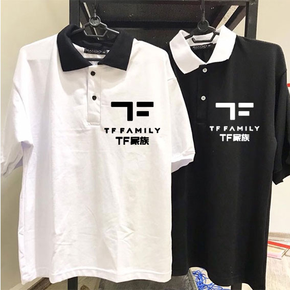 TRI [รหัสความถนัด] เสื้อยืดคอปก TF Family เสื้อโปโล TF Family F3 สําหรับผู้ชายและผู้หญิงใส่ทรงสวย