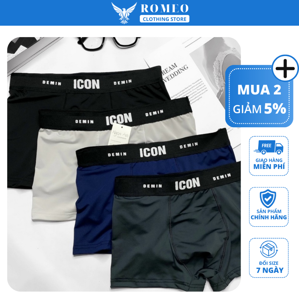 ชุดชั้นในชาย, กางเกงบ็อกเซอร์ชาย ICON Demin Cool Elastic Fabric Soft 4-Way Stretch สินค้าคุณภาพสูง I