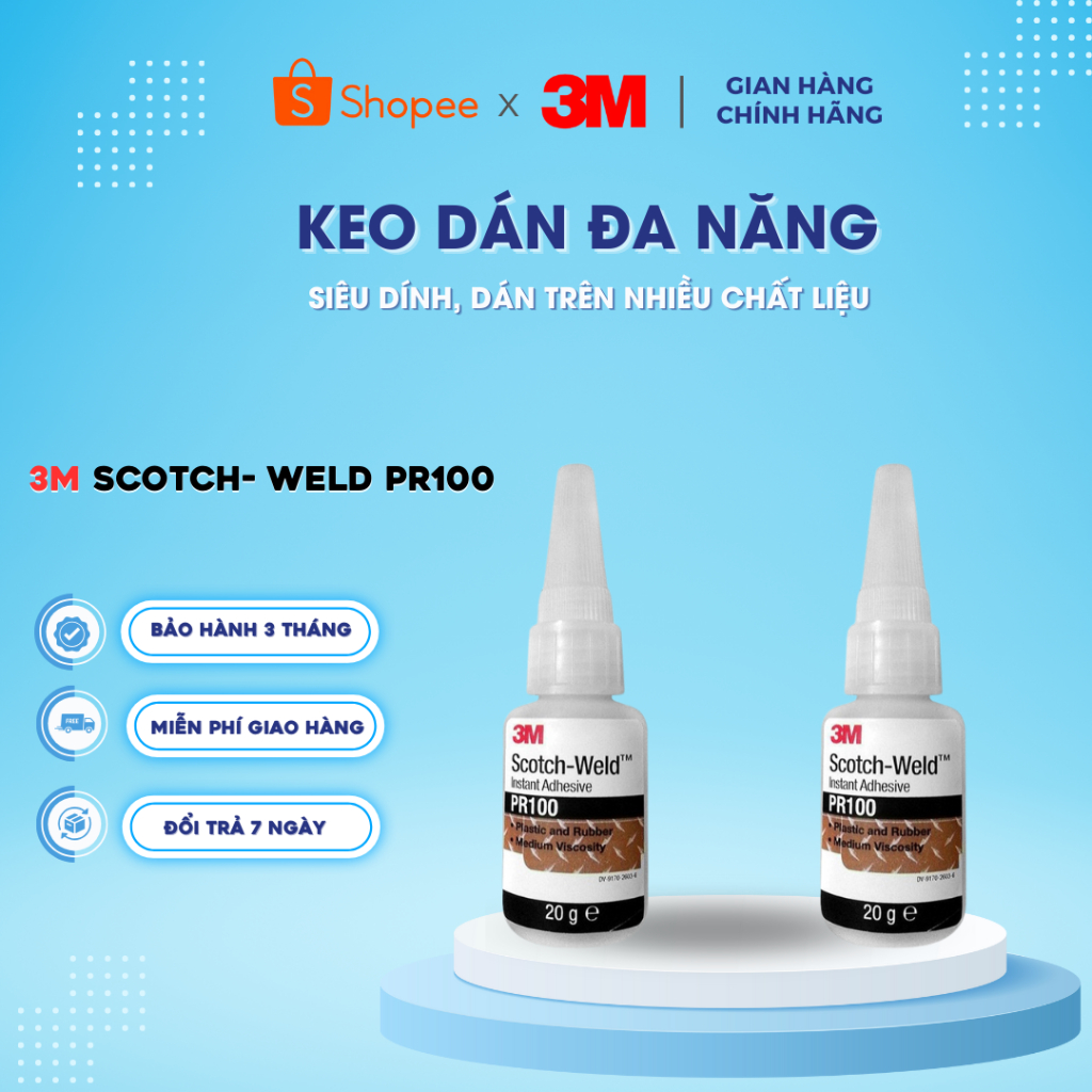 กาวอเนกประสงค์ Scotch-Wed PR100 3 ม. กาวซุปเปอร์สําหรับหนัง ไม้ พอร์ซเลน รองเท้ายาง