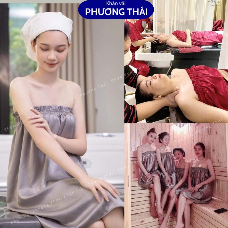 เดรสสายเดี่ยวผ้าไหมสปาระดับพรีเมียมระดับ 1 เย็นและเรียบเนียนไม่ยับหน้าอกยางยืด 3 เกลียวแข็งแรงไม่มีโบว์