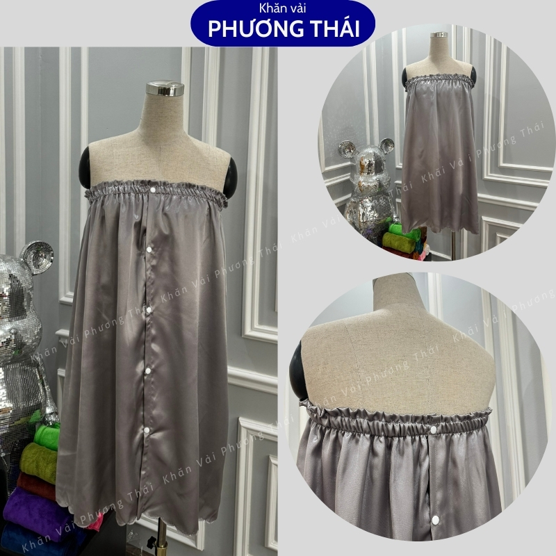 เดรสสปาเกาะอกพร้อม ตัด กลับ เดรสสายเดี่ยวนวดผ้าไหมคุณภาพสูง เย็น เนียน ไร้ริ้วรอย