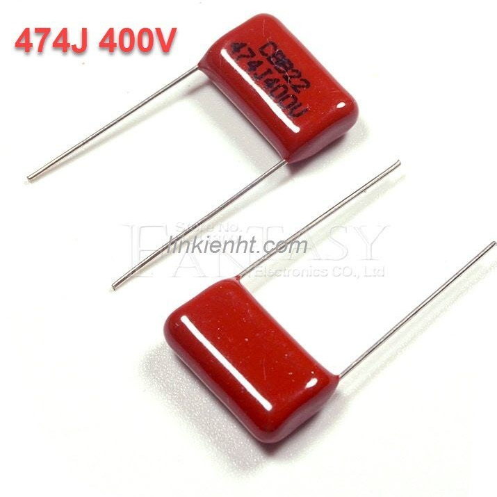 กระเป๋า 10 สีแดง CAPACITOR CBB22 CBB 474J 400V 0.47UF 400V 474