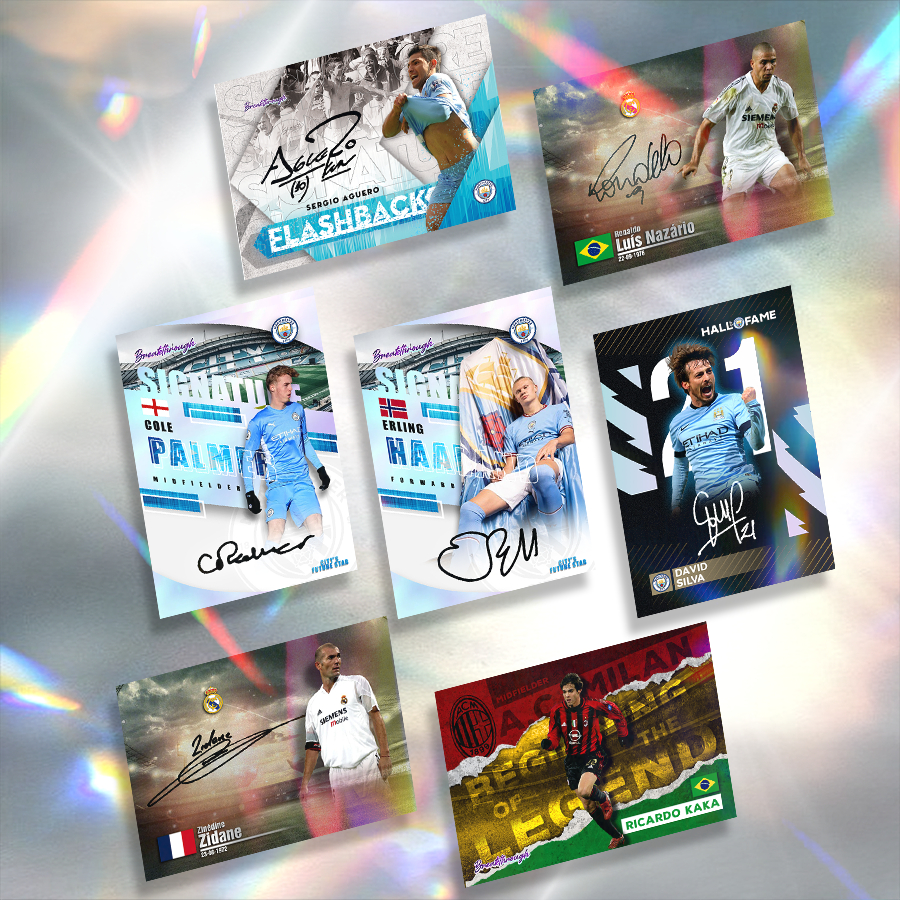 การ์ดนักฟุตบอล MADRID MASTER CITY ของแท้ | Zidane Aguero Gerrard Kaka Haaland Cancerlo Ronaldo Silva Saka Beckham