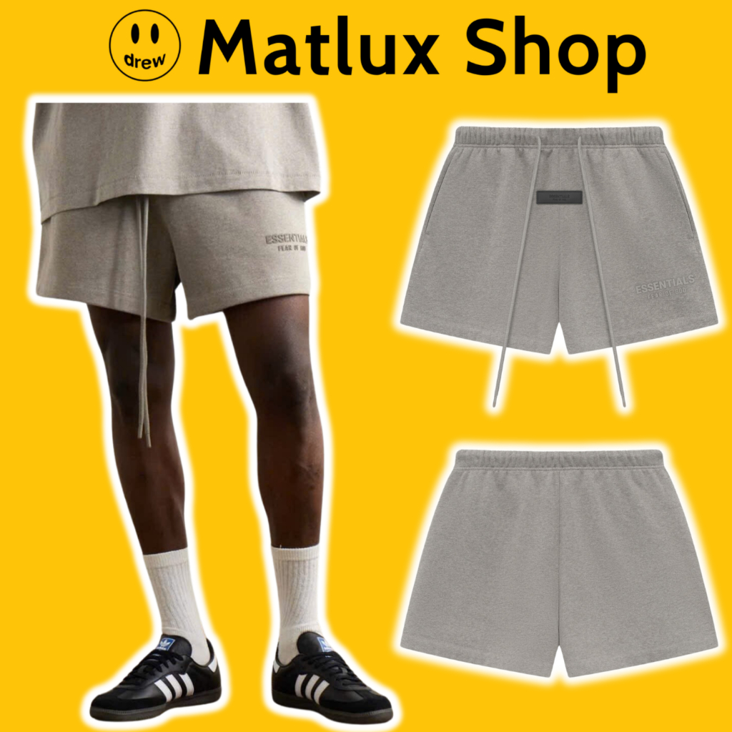 [BEST QUALITY] กางเกงขาสั้น Fear Of God Essentials Heather Sweatshort กางเกงขาสั้น FOG Essentials ทํ