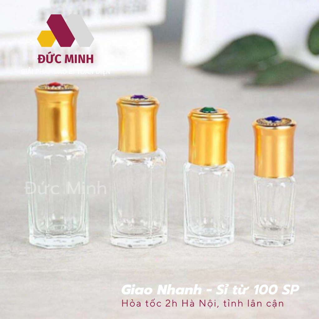 DUBAI ROLLING BALL ESSENTIAL OIL COSMETIC BOTTLE 3ML 6ML 12ML