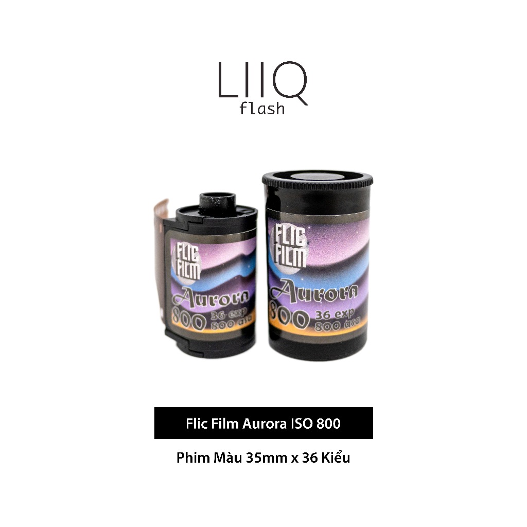 Aurora ISO 800 Flic Film สี 135/35mm x 36 รูปแบบ พิมพ์วันที่สําหรับกล้องฟิล์ม - LIIQ Flash