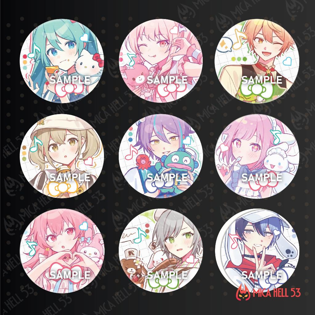 โครงการ SEIKAI Hatsune Miku Glitter Badge SEIKAI Hatsune Miku Ver 9 HH141 Badge