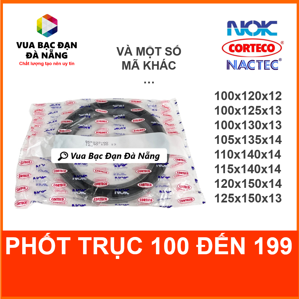 [ซีล] เพลาซีลน้ํามัน NOK NACTEC ของญี่ปุ่น 100-199 ทุกขนาด 100x120x12 100x125x13 100x130x13 105x135x14 110x140x14