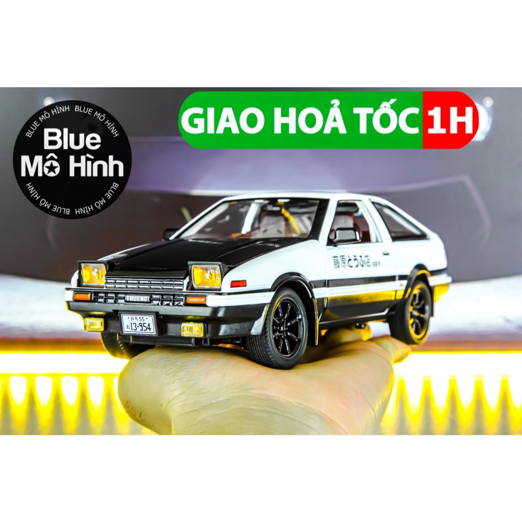Toyota AE86 Trueno Apex Hatchback Initial D 1:24 รถโมเดล