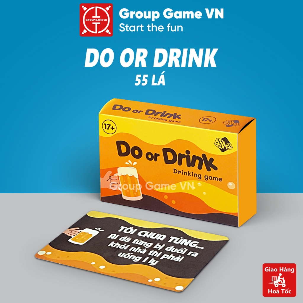 เด็ค Do Or Drink ของ 55 ใบ เกมดื่มเป็นการค้นพบกับเพื่อน