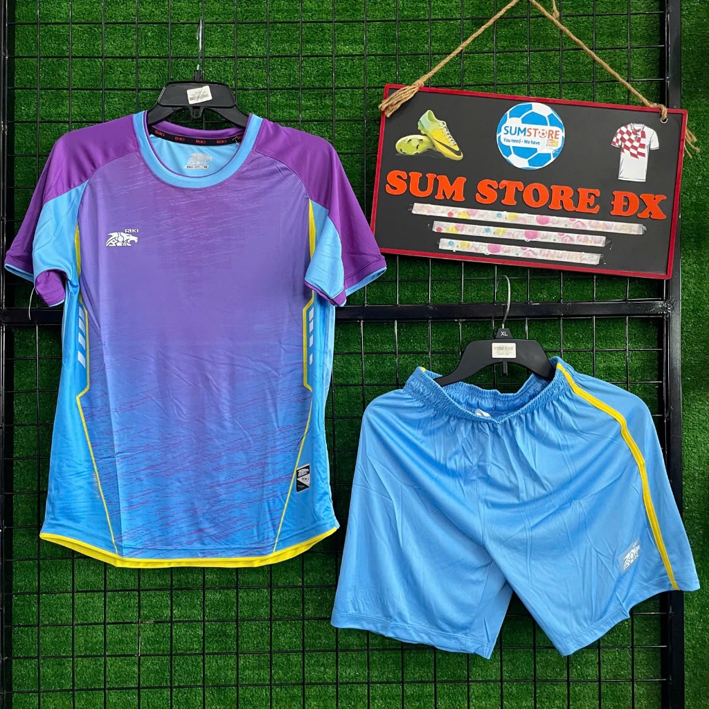 RiKi Grambo Blue Ya เกียร์ฟุตบอลฟรีโลโก้_เสื้อผ้ากีฬาสําหรับบุรุษและสตรีรุ่นใหม่ล่าสุด